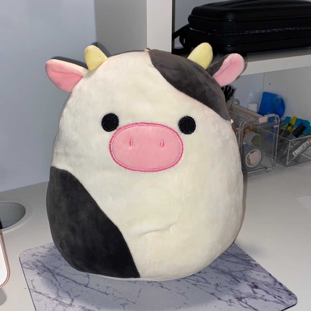 8” dog toy connor the cow squishmallow